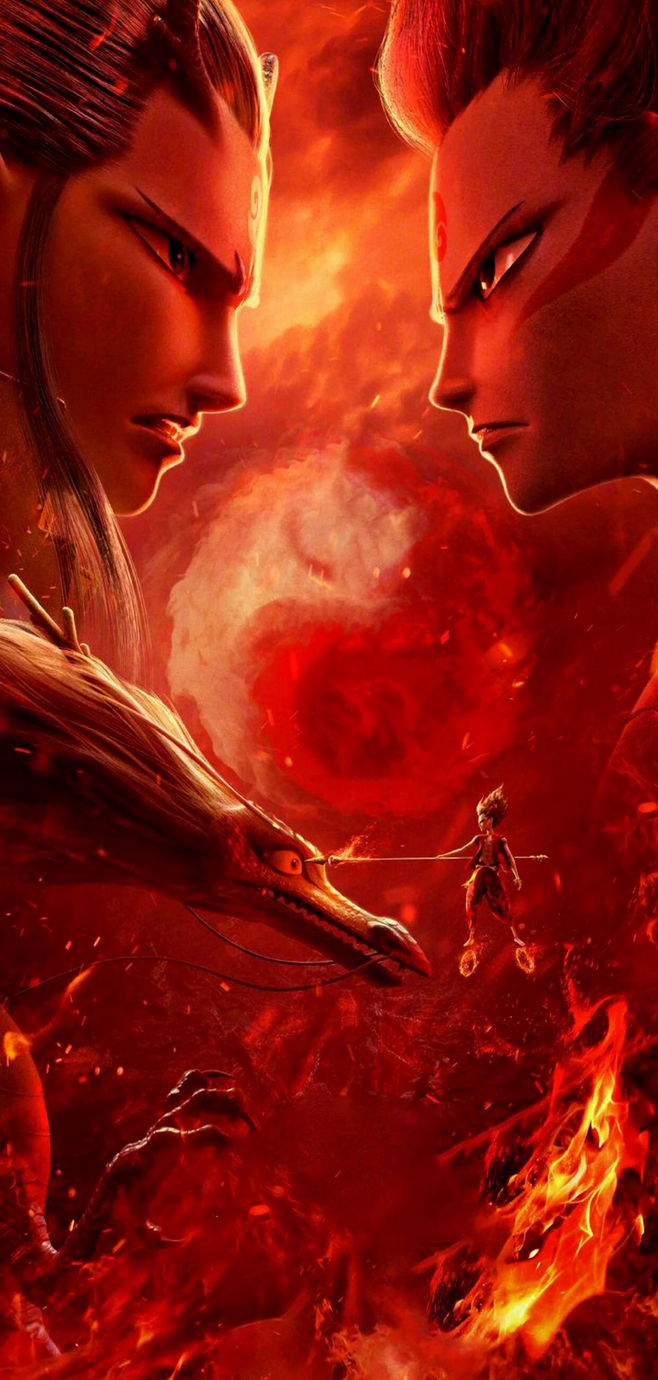 古言·唯美古风 插画壁纸 《魔童降世之哪吒》 哪吒与敖丙 来自网络